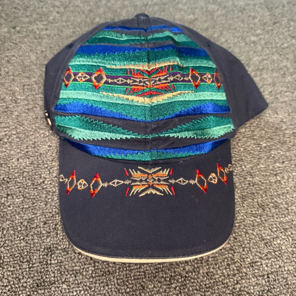 Pendleton Adult Tribal Graphic Adjustable Baseball Hat Navy Blue One Size Unisex